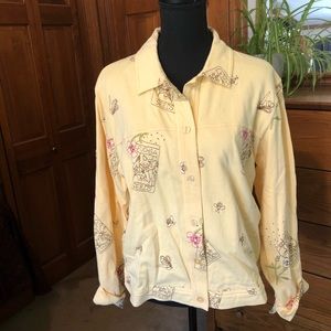 Coldwater Creek Embroidered Garden Jacket Sz M